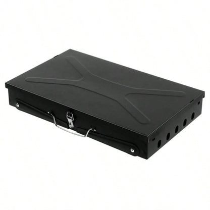 44*27*7cm Portable Square Charcoal Grill Black