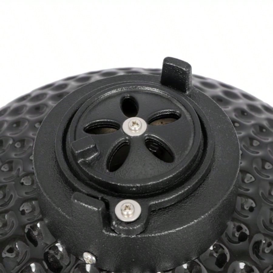 13in Round Ceramic Charcoal Grill Black