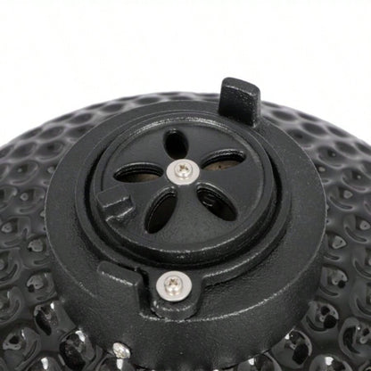 13in Round Ceramic Charcoal Grill Black