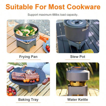 12000W Portable Camping Stove With Cassette Adapter Windproof Outdoor Backpacking with Carrying Igniter Outdoor Hiking Camping Picnic Backpacking
