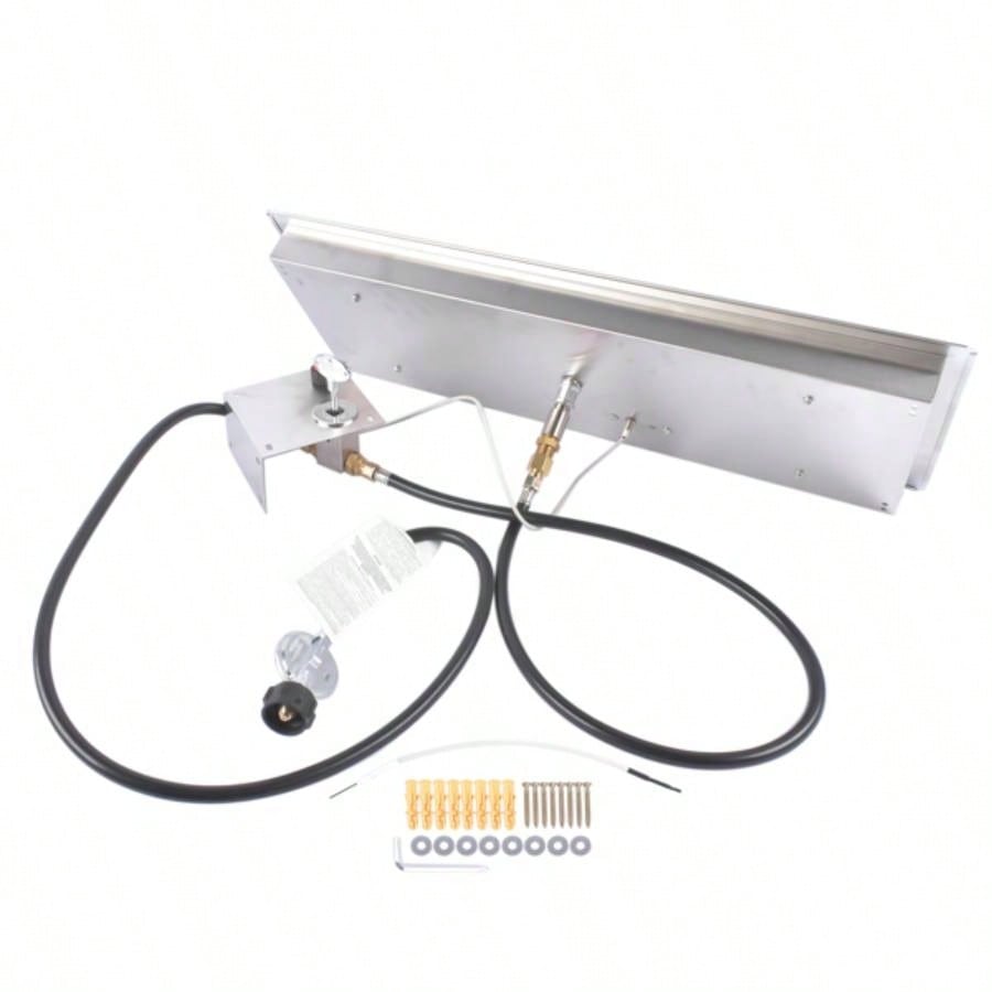30x10 - inch Fire Pit Pan Stainless Steel Fire Pit Kit Rectangular Indoor or Outdoor