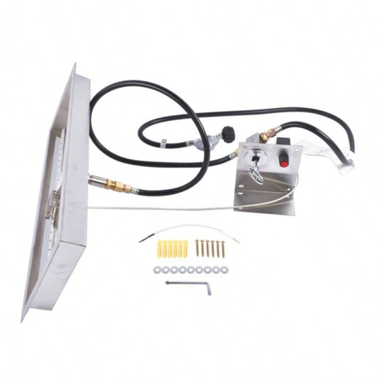 24x 8 - inch Fire Pit Pan Stainless Steel Fire Pit Kit Rectangular Indoor or Outdoor