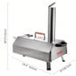 Semi - Automatic Silver 12 Outdoor Pizza Oven Portable Wood Fired Pizza Oven Outdoor Cooking Pizza Maker Portable Pizza Oven Authentic Stone Baked Pizzas