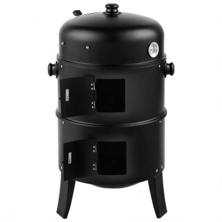 80*41*48cm Iron Spray Smoker Carbon Grill Black