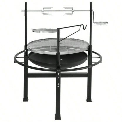 85*85*108cm Round Iron Spray Grill Black