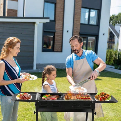 Portable Charcoal Grills Outdoor BBQ, Foldable Kabob Barbecue Grill Camping Hibachi BBQ Griddle Lamb Skewer in Garden Backyard Party Picnic Travel Outdoor Cooking