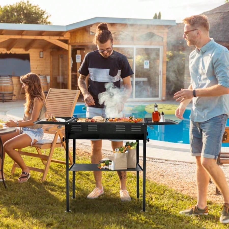 Portable Charcoal Grills Outdoor BBQ, Foldable Kabob Barbecue Grill Camping Hibachi BBQ Griddle Lamb Skewer in Garden Backyard Party Picnic Travel Outdoor Cooking