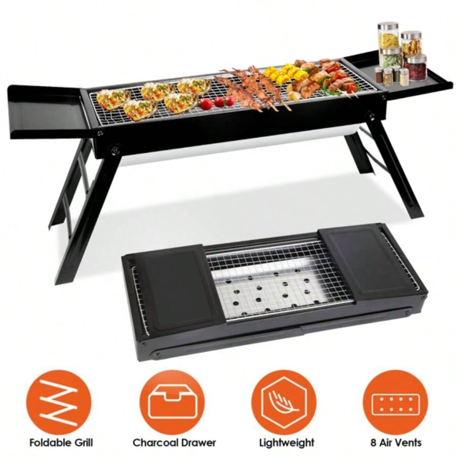 Portable BBQ Griddle, Foldable Kabob Barbecue Outdoor Hibachi BBQ Lamb Skewer Camping Barbecue Grill in Garden Backyard Party Picnic TravelNo shipments on weekends