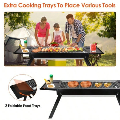 Portable BBQ Griddle, Foldable Kabob Barbecue Outdoor Hibachi BBQ Lamb Skewer Camping Barbecue Grill in Garden Backyard Party Picnic TravelNo shipments on weekends