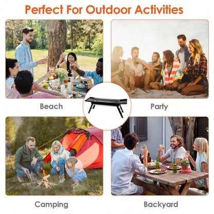 Portable BBQ Griddle, Foldable Kabob Barbecue Outdoor Hibachi BBQ Lamb Skewer Camping Barbecue Grill in Garden Backyard Party Picnic TravelNo shipments on weekends