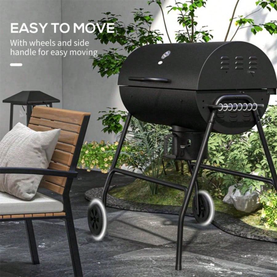 charcoal grill/grill with wheels