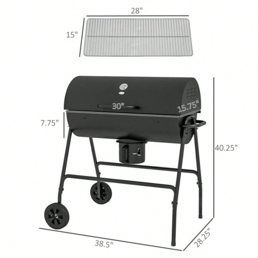 charcoal grill/grill with wheels