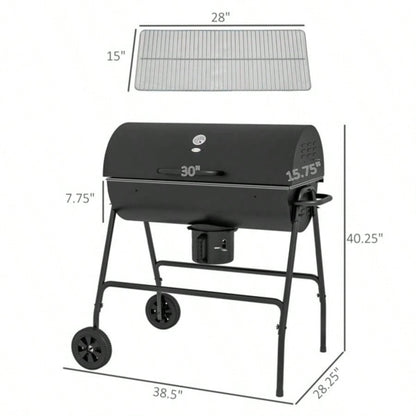 charcoal grill/grill with wheels