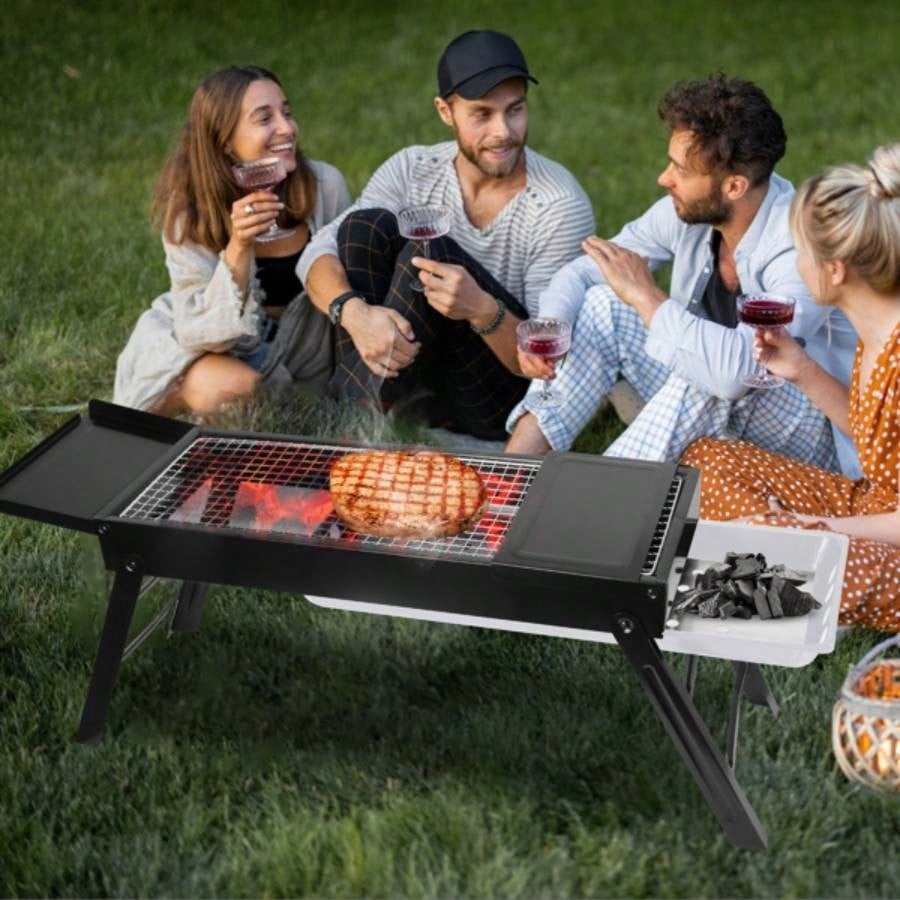 Portable BBQ Griddle, Foldable Kabob Barbecue Outdoor Hibachi BBQ Lamb Skewer Camping Barbecue Grill in Garden Backyard Party Picnic TravelNo shipments on weekends