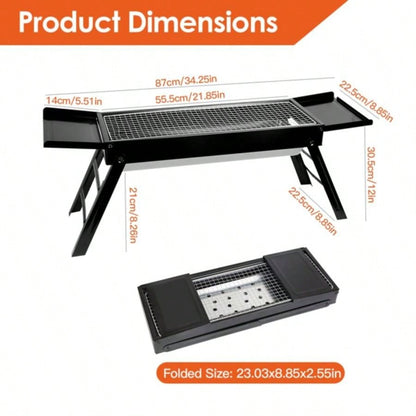 Portable BBQ Griddle, Foldable Kabob Barbecue Outdoor Hibachi BBQ Lamb Skewer Camping Barbecue Grill in Garden Backyard Party Picnic TravelNo shipments on weekends