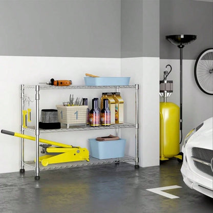 6 - Tier disassembly and assembly NSF - Certified Steel Wire Shelving with Wheels