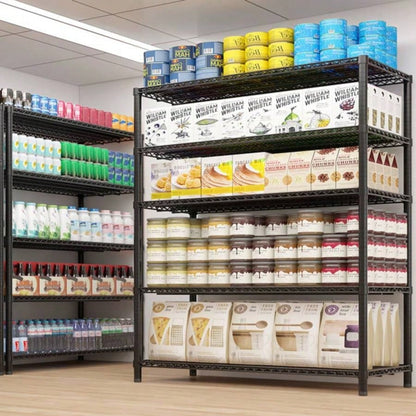 Heavy Duty Storage Shelves 55.12 Wire Shelving Unit with Wheels 3200LBS NSF Metal Shelves Storage Adjustable Garage Storage Rack Pantry Shelf Commercial Shelving, 75.59 H X 55.1239; 39; X 23.62