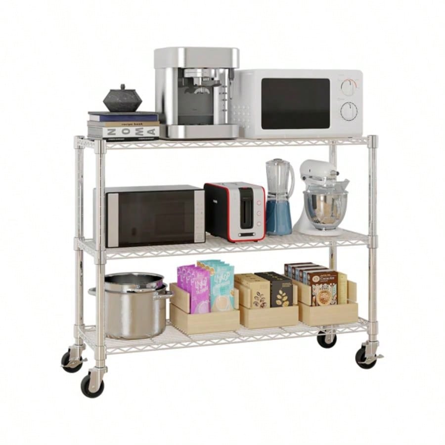 6 - Tier disassembly and assembly NSF - Certified Steel Wire Shelving with Wheels