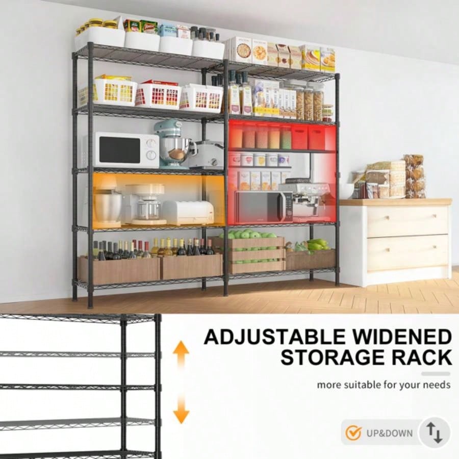 5839; 39; 160; Adjustable160; Storage Shelves160; 1500LBS160; NSF160; Wire Shelving Unit160; 5160; Tier Metal Shelving Storage Rack Shelves Storage Heavy Duty Garage Shelf Pantry Shelves Kitchen Shelving, 160; 5839; 39; 7139; 39; H*