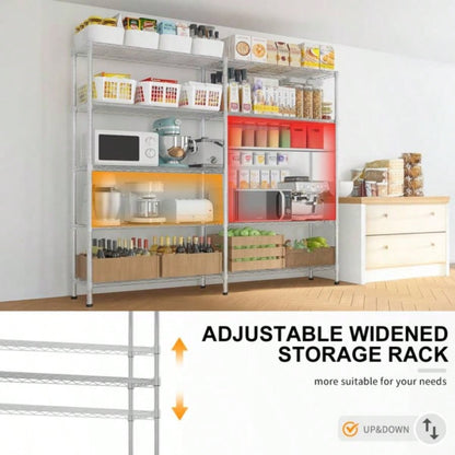 5839; 39; Adjustable Storage Shelves 1200LBS NSF Wire Shelving Unit 4 Tier Metal Shelving Storage Rack Shelves Storage Heavy Duty Garage Shelf Pantry Shelves Kitchen Shelving, 5839; 39; 59.0639; 39; H*
