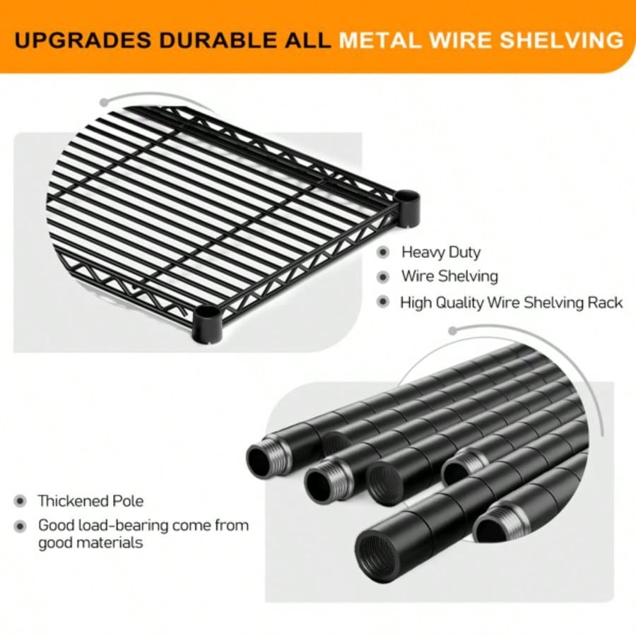 5839; 39; 160; Adjustable160; Storage Shelves160; 1500LBS160; NSF160; Wire Shelving Unit160; 5160; Tier Metal Shelving Storage Rack Shelves Storage Heavy Duty Garage Shelf Pantry Shelves Kitchen Shelving, 160; 5839; 39; 7139; 39; H*