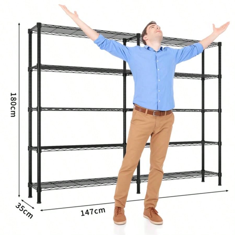 5839; 39; 160; Adjustable160; Storage Shelves160; 1500LBS160; NSF160; Wire Shelving Unit160; 5160; Tier Metal Shelving Storage Rack Shelves Storage Heavy Duty Garage Shelf Pantry Shelves Kitchen Shelving, 160; 5839; 39; 7139; 39; H*