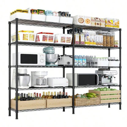 5839; 39; 160; Adjustable160; Storage Shelves160; 1500LBS160; NSF160; Wire Shelving Unit160; 5160; Tier Metal Shelving Storage Rack Shelves Storage Heavy Duty Garage Shelf Pantry Shelves Kitchen Shelving, 160; 5839; 39; 7139; 39; H*