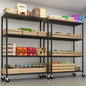 Heavy Duty Storage Shelves 55.12 Wire Shelving Unit with Wheels 2500LBS NSF Metal Shelves Storage Adjustable Garage Storage Rack Pantry Shelf Commercial Shelving, 75.59 H X 55.1239; 39; X 23.62