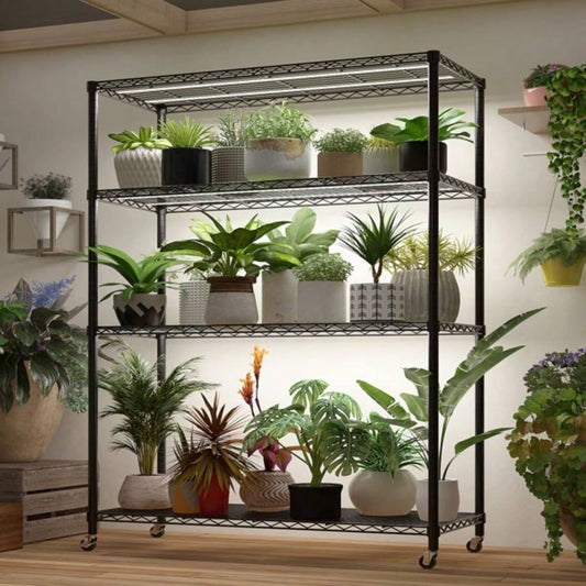Heavy Duty Storage Shelves 46.06 Wire Shelving Unit with Wheels 800LBS NSF Metal Shelves Storage Adjustable Garage Storage Rack Pantry Shelf Commercial Shelving, 64.96 H X 46.0639; 39; X 17. D