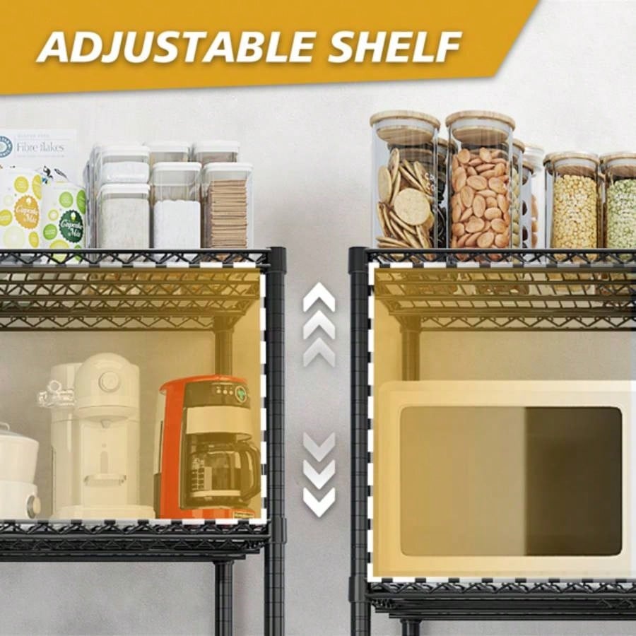 Heavy Duty Storage Shelves 55.12 Wire Shelving Unit with Wheels 2500LBS NSF Metal Shelves Storage Adjustable Garage Storage Rack Pantry Shelf Commercial Shelving, 75.59 H X 55.1239; 39; X 23.62