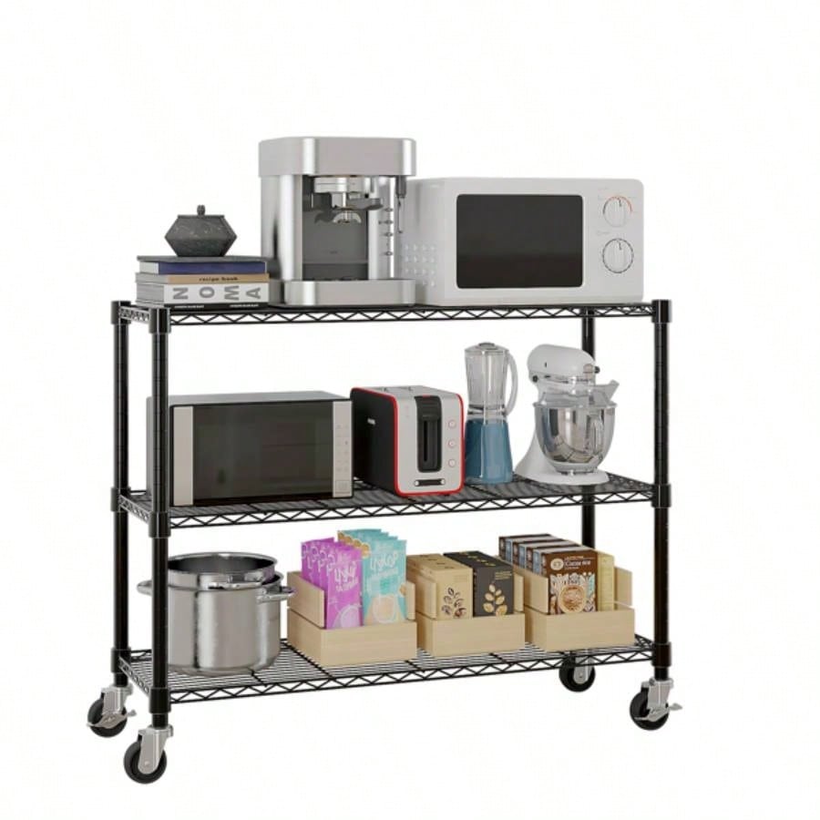 6 - Tier disassembly and assembly NSF - Certified Steel Wire Shelving with Wheels