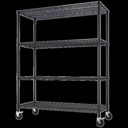 Heavy Duty Storage Shelves 55.12 Wire Shelving Unit with Wheels 2500LBS NSF Metal Shelves Storage Adjustable Garage Storage Rack Pantry Shelf Commercial Shelving, 75.59 H X 55.1239; 39; X 23.62