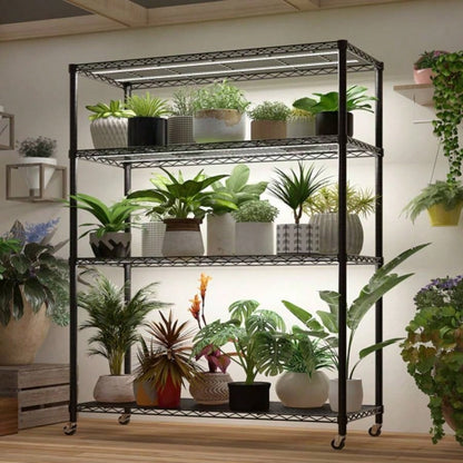 Heavy Duty Storage Shelves 46.06 Wire Shelving Unit with Wheels 800LBS NSF Metal Shelves Storage Adjustable Garage Storage Rack Pantry Shelf Commercial Shelving, 64.96 H X 46.0639; 39; X 17. D
