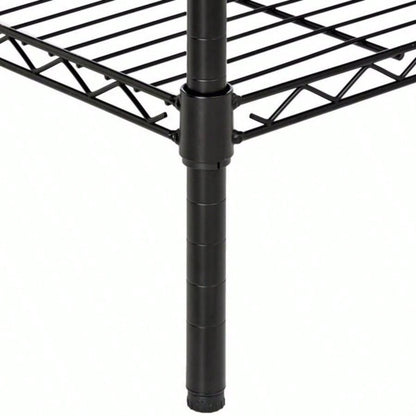 5 - Layer Plastic Coated Iron Shelf 180*90*35 Black