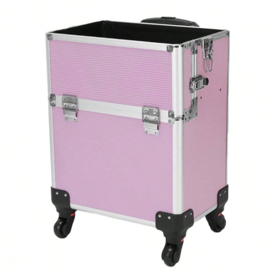 3 in 1 Aluminum Cosmetic Makeup Tattoo Box Pink