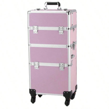 3 in 1 Aluminum Cosmetic Makeup Tattoo Box Pink