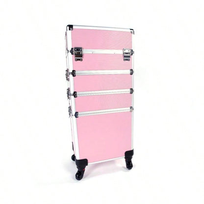 4 in 1 Aluminum Cosmetic Makeup Tattoo Box Pink