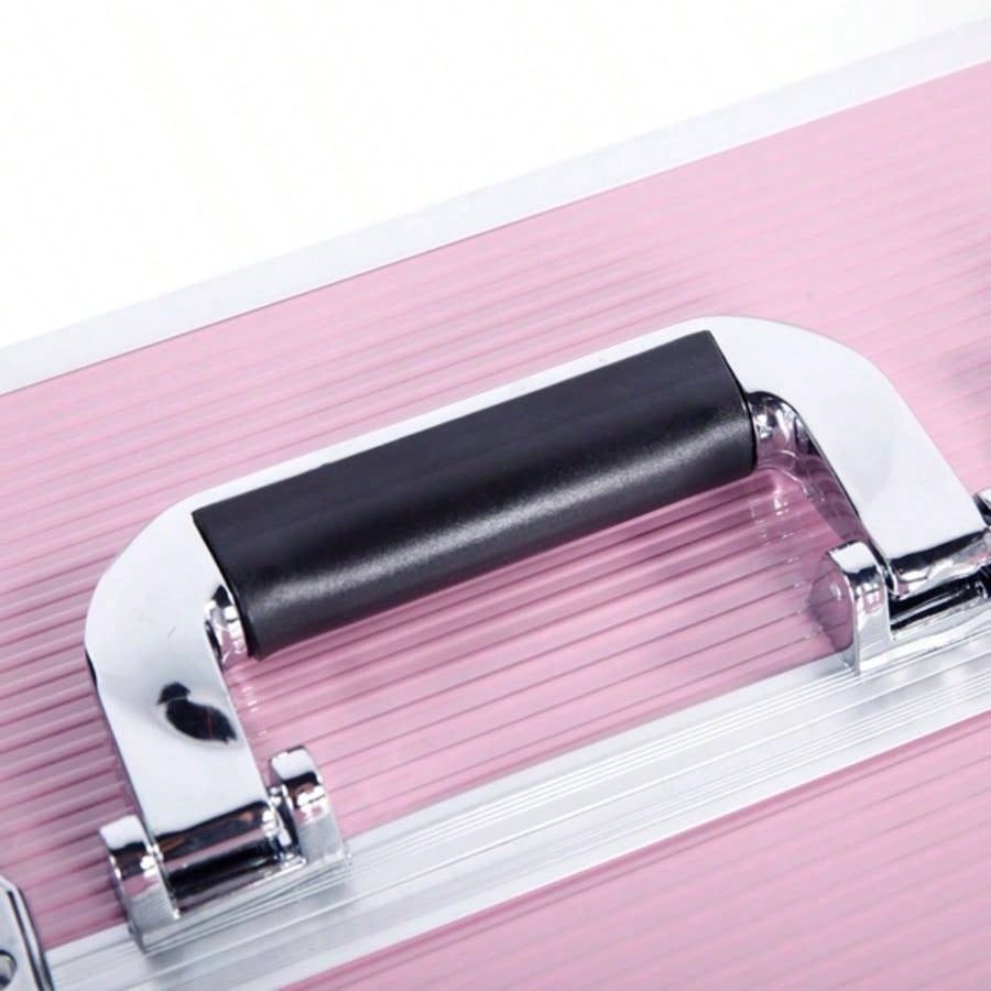 4 in 1 Aluminum Cosmetic Makeup Tattoo Box Pink