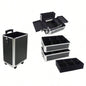 4 - in - 1 Draw - bar Style Interchangeable Aluminum Rolling Makeup Black