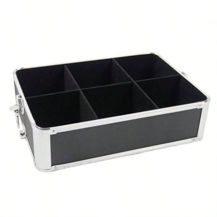 4 - in - 1 Draw - bar Style Interchangeable Aluminum Rolling Makeup Black