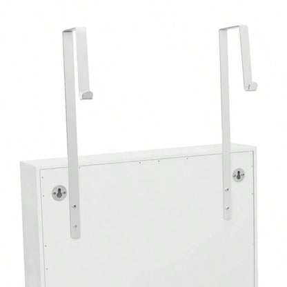 Whole Surface PVC Film Wall Hanging Door With Lock Jewelry Cabinet Fitting Mirror Cabinet