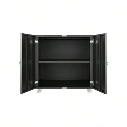 Office furniture Copier Cabinet black 2 door steel copier stand mobile pedestal file Printer Stand