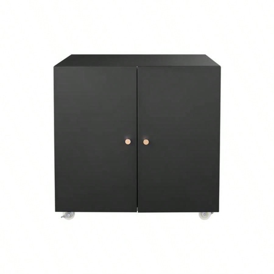 Office furniture Copier Cabinet black 2 door steel copier stand mobile pedestal file Printer Stand