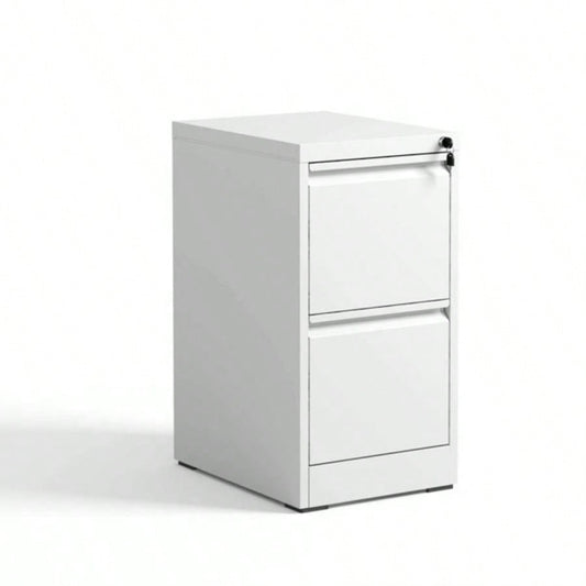 2 Drawer Metal Vertical File Cabinet with Lock Office Home Steel Vertical File Cabinet A4 Legal/Letter Size