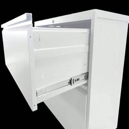 2 Drawer Metal Vertical File Cabinet with Lock Office Home Steel Vertical File Cabinet A4 Legal/Letter Size