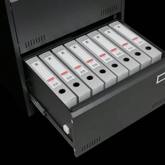 Filing Cabinet Lateral File Cabinet 3 Drawer, Blcak Locking Metal File Cabinets Three Drawer, Office Filing Cabinet with Lock Drawers Home Office/Legal/Letter/A4/F4