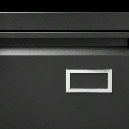 Filing Cabinet Lateral File Cabinet 3 Drawer, Blcak Locking Metal File Cabinets Three Drawer, Office Filing Cabinet with Lock Drawers Home Office/Legal/Letter/A4/F4