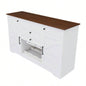 54 Farmhouse Buffet Sideboard with Storage Cabinet Adjustable Shelf - Wood Top Dining Table with Drawer, Kitchen Storage Cabinet Dining Room, Living Room, White