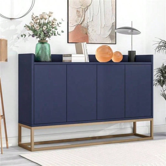 Modern Sideboard Elegant Buffet Cabinet with Large Storage Space Dining Room, Entryway Navy