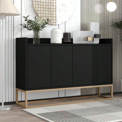Modern Sideboard Elegant Buffet Cabinet with Large Storage Space Dining Room, Entryway Black